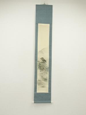 渡辺祥英筆　団欒図　肉筆絹本掛軸